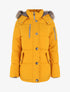 Parka matelassée à capuche fourrée - Moutarde - 1
