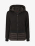 Sweat à capuche bi-matière - Noir - 1