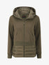 Sweat à capuche bi-matière - Kaki - 1