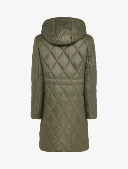 Doudoune matelassée à liens de serrage - Kaki - 2