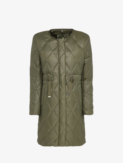 Doudoune matelassée à liens de serrage - Kaki - 3