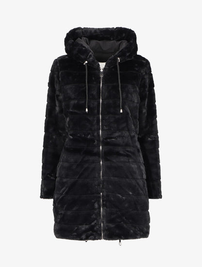 Manteau réversible à capuche - Noir - 3