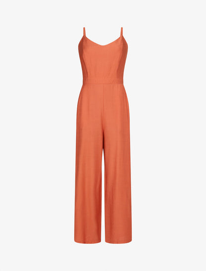 Combinaison ample à fines bretelles - Orange - 1