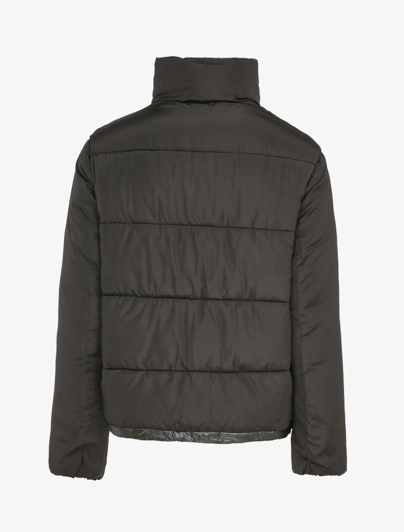 Doudoune réversible à capuche en fourrure - Noir - 4