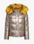 Doudoune réversible à capuche en fourrure - Bronze - 1