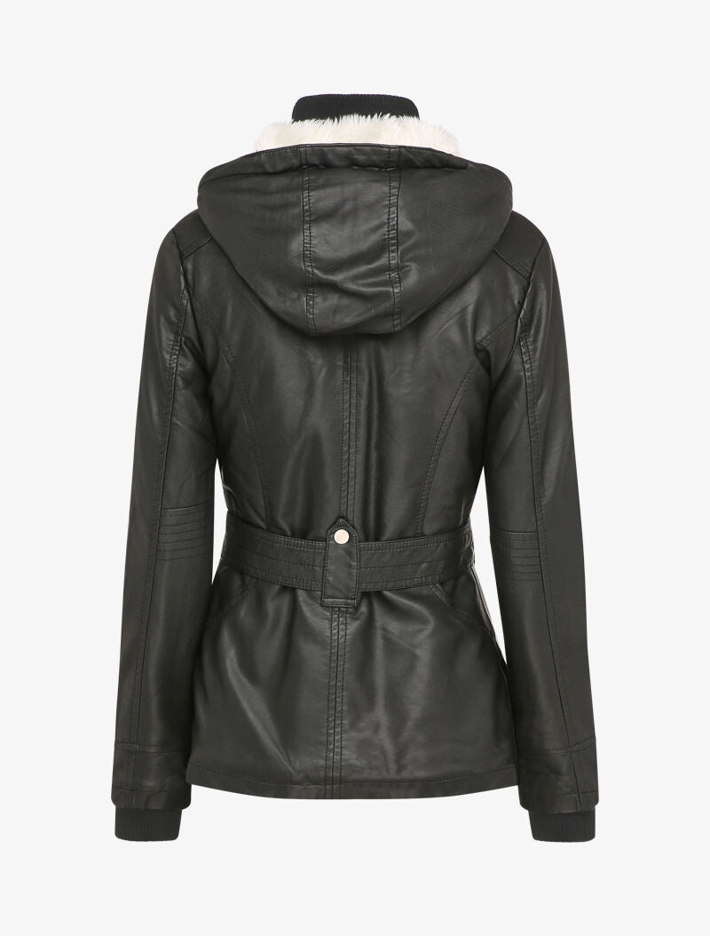 Parka fourrée en simili - Noir - 2