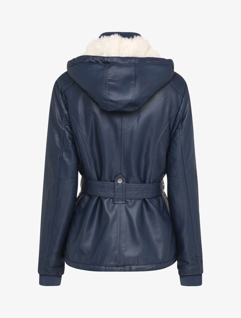 Parka fourrée en simili - Marine - 2