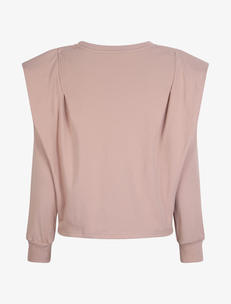 Sweat ample à épaulettes - Taupe - 2