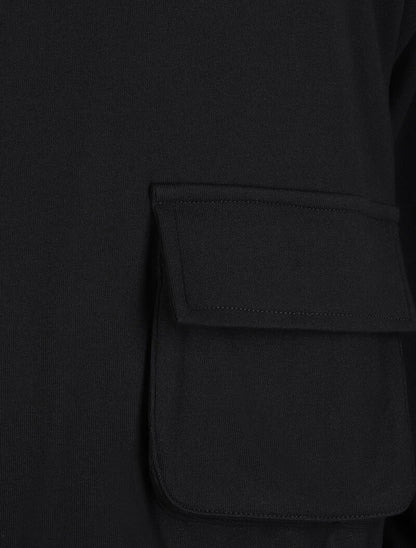 Sweat cargo à capuche - Noir - 3