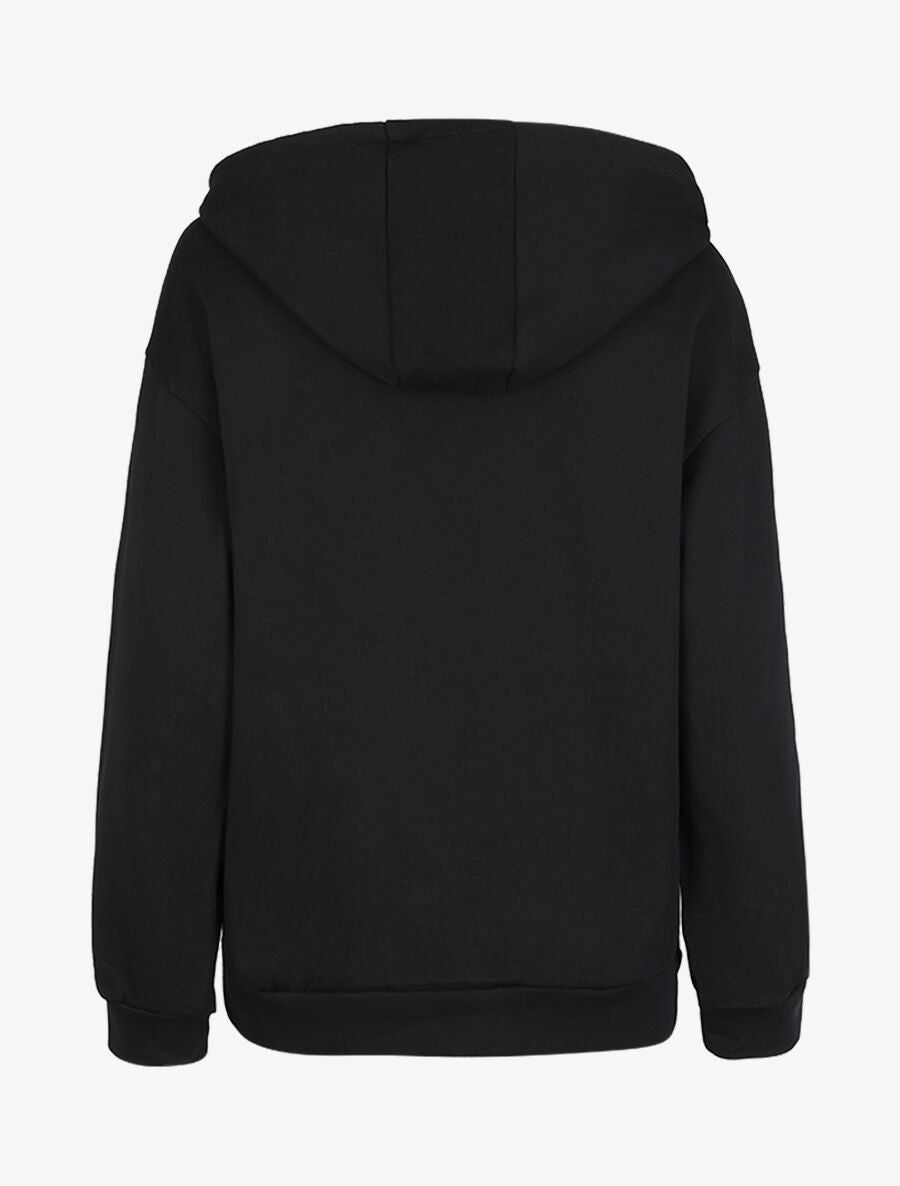 Sweat à capuche zippé - Noir - 2