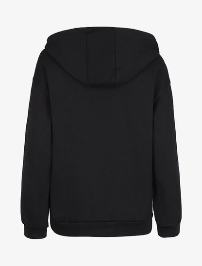 Sweat à capuche zippé - Noir - 2