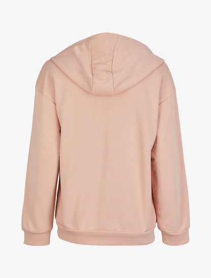 Sweat à capuche zippé - Rose - 2