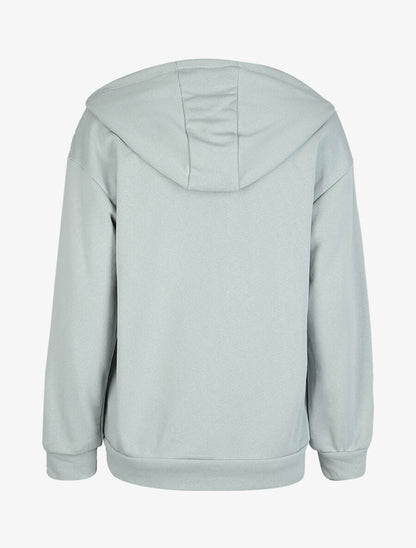 Sweat à capuche zippé - Vert d&