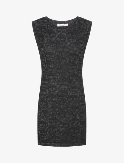 Robe en dentelle à motifs tête de mort - Argent - 1