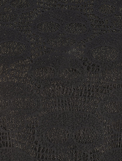 Robe en dentelle à motifs tête de mort - Or - 3