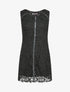 Robe droite en dentelle - Noir - 1