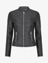 Veste matelassée en simili - Noir - 1
