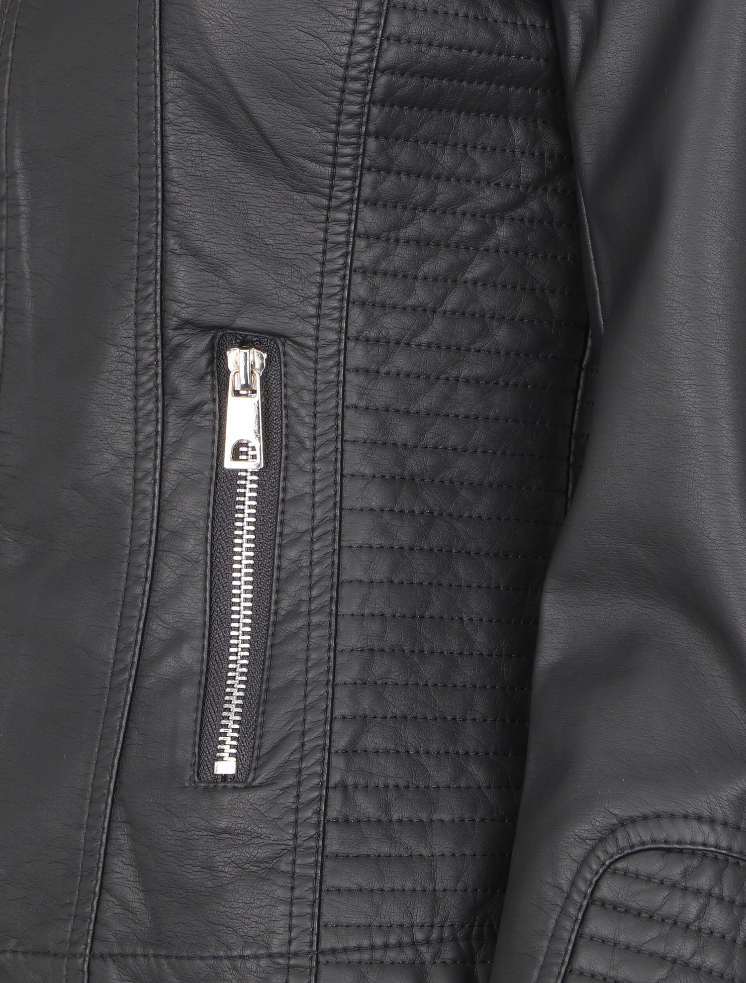 Veste matelassée en simili - Noir - 3