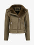 Veste fourrée à sangles - Kaki - 1