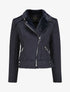 Veste fourrée à sangles - Marine - 1