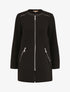 Manteau droit basique à col rond - Noir - 4