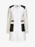 Manteau droit à poches plaquées en simili - Blanc - 1