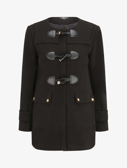 Manteau à boutons brandeboug - Noir - 1