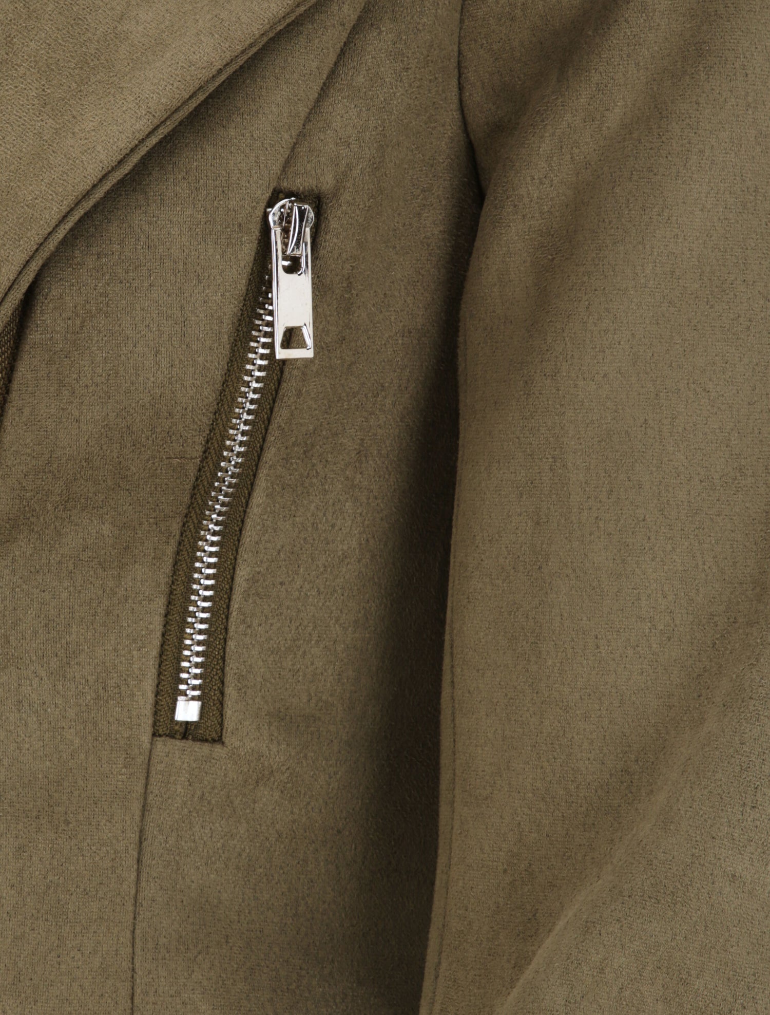 Manteau à col cranté et intérieur fourré - Kaki - 3