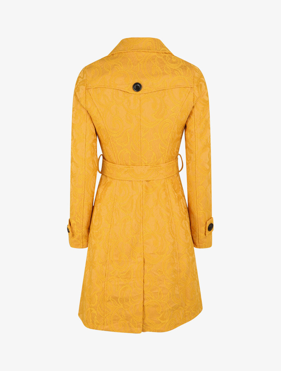 Trench en dentelle - Jaune - 2