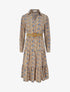 Robe longue à imprimé primevères - Camel - 4