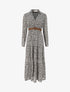 Robe longue à imprimé pensées sauvages - Noir - 4