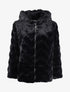 Manteau en fausse fourrure à capuche - Noir - 4