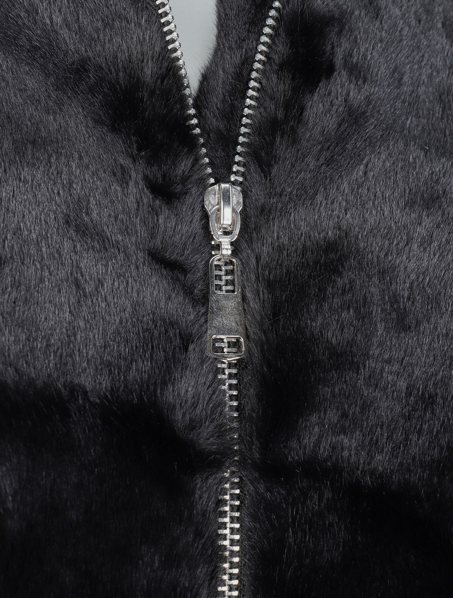 Manteau en fausse fourrure à capuche - Noir - 3