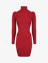 Robe pull irisée à col roulé - Rouge - 5