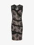 Robe fourreau en dentelle - Noir - 4