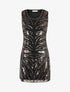 Robe à sequins style plumes - Noir - 4