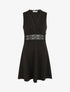 Robe à taille en crochet ajouré - Noir - 1