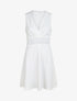Robe à taille en crochet ajouré - Blanc - 1