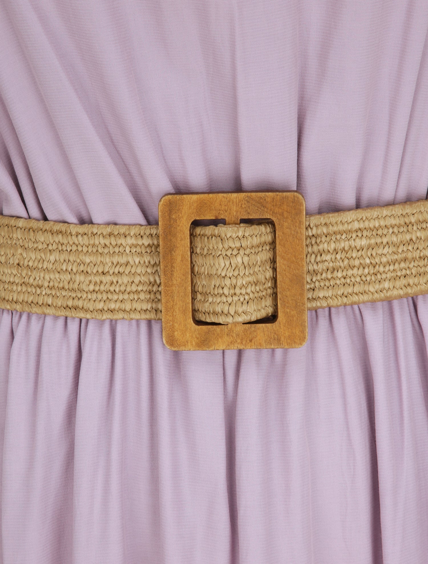 Robe longue unie à bretelles fines - Lilas - 3