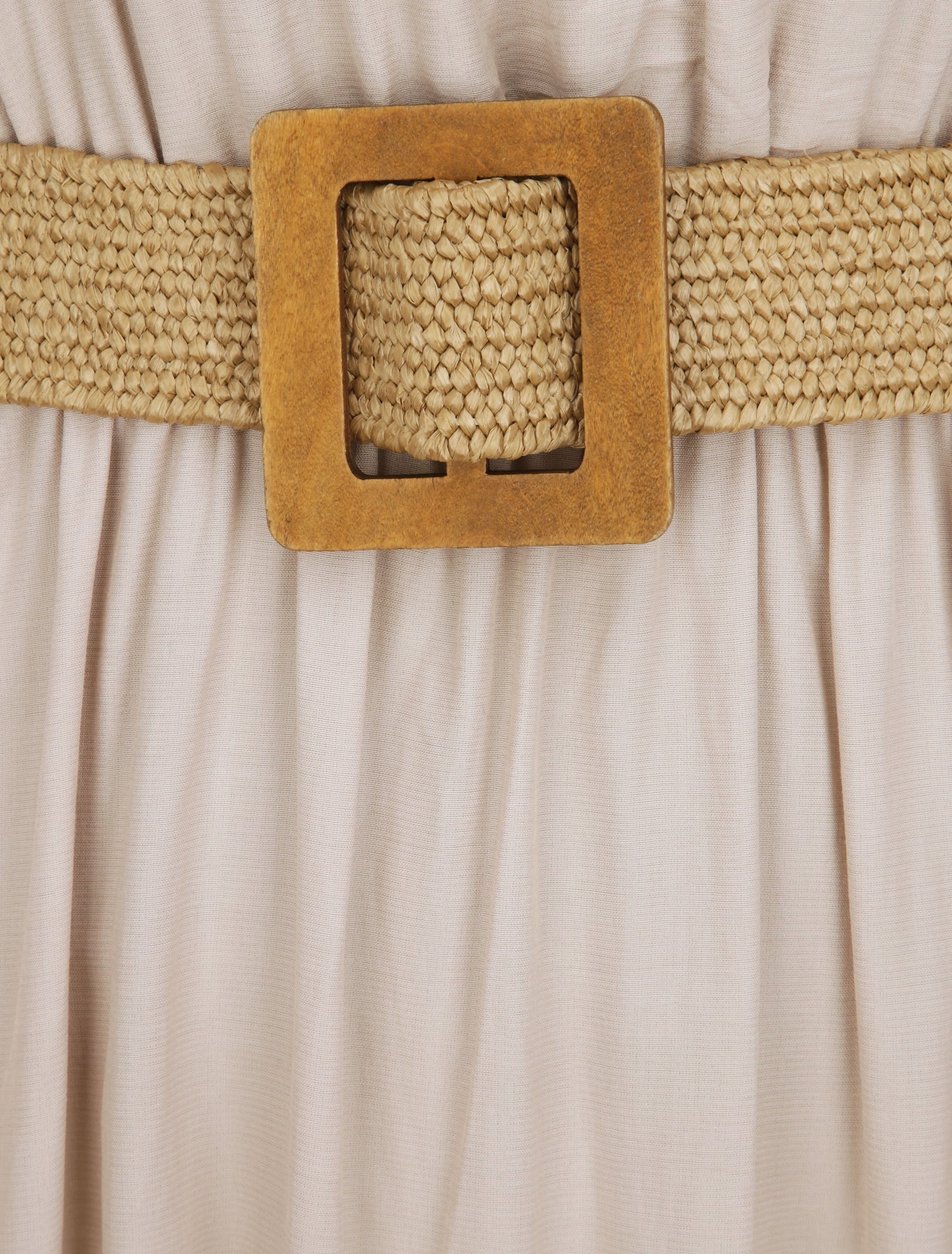 Robe longue unie à bretelles fines - Beige - 3