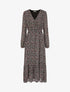 Robe longues empire imprimé fleurs des champs - Noir - 1