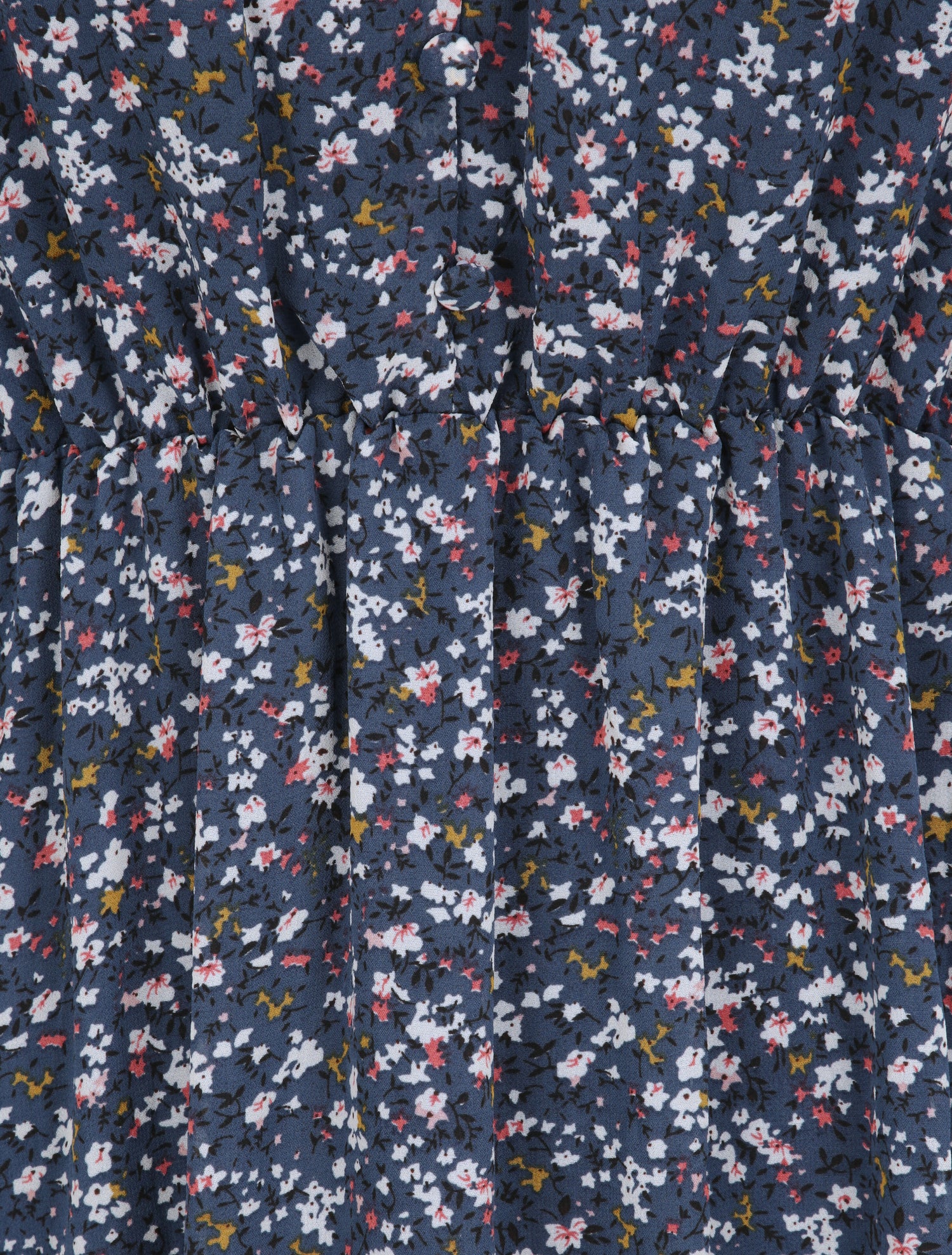 Robe longues empire imprimé fleurs des champs - Bleu - 3