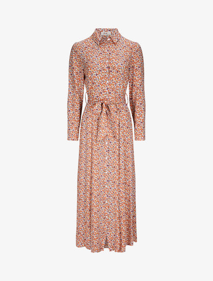 Robe chemise longue imprimé fleurs d&