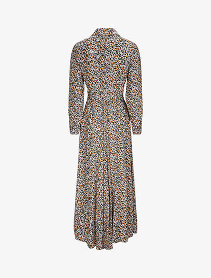 Robe chemise longue imprimé fleurs d&
