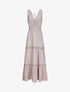 Robe longue empire uni à détail crochet - Taupe - 4