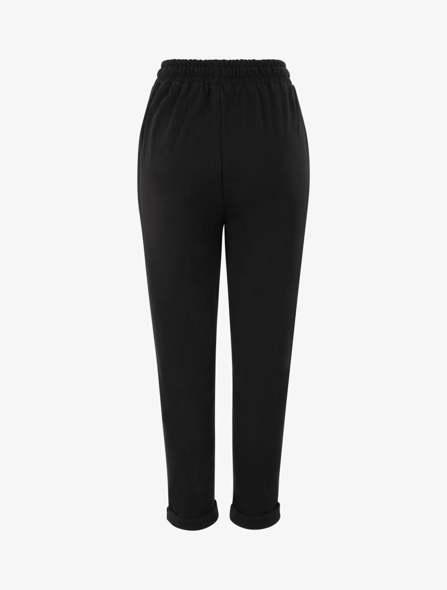 Jogging regular uni taille haute - Noir - 2
