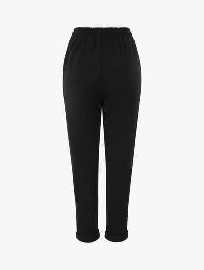 Jogging regular uni taille haute - Noir - 2