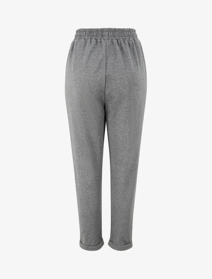 Jogging regular uni taille haute - Gris foncé - 2