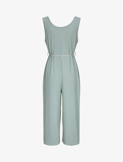 Combinaison oversize uni côtelée - Vert d&