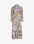 Robe longue empire imprimé cachemire - Blanc - 1